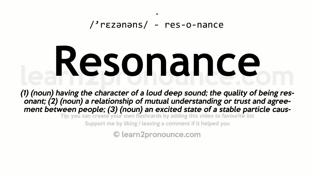 Resonance Meaning - disfasr